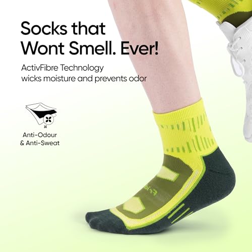 Image of Frido Active Socks for Men & Women | Cotton Nylon Grip | Anti-Sweat, Odor-Free | Ideal for Walking, Running, Training, Gym & Sports,