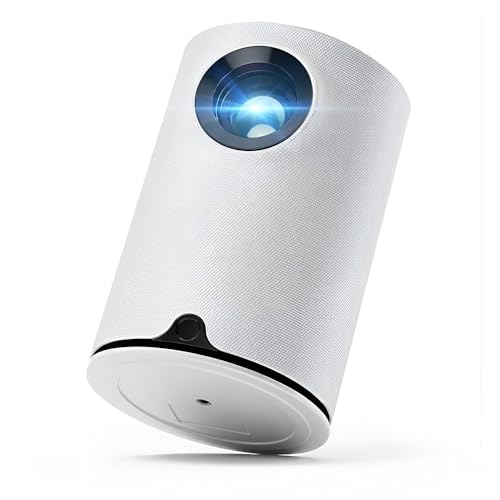 Smart LED Projector with WiFi 6 & Bluetooth 5.1 | Full HD Support, 150 ANSI Lumens | 40–200” Display, Electronic Focus, Screen Mirroring, Built-in Dual Speakers