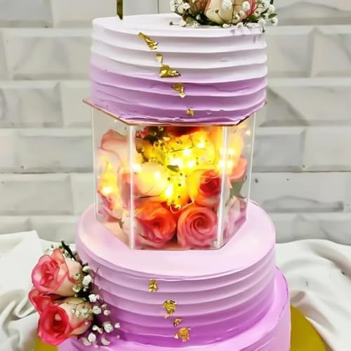 Soporte de tartas de acrílico rellenable de 25cm para exposición 8