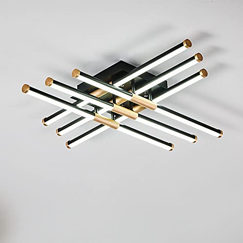 Lámpara De Techo LED De Diseño Tubular De 2 Capas, Luz De Techo Moderna De 55W, Luz Blanca De 6000 K, Adecuada Para Sala De Estar, Dormitorio, Pasillo De Cocina Y Comedor Cover