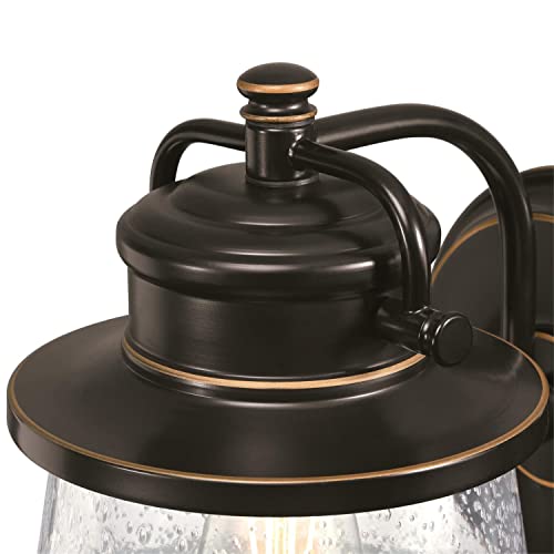 Westinghouse 6121500 Emma Jane Vintage-Style One Light Outdoor Wall Fixture with Dusk to Dawn Sensor, Amber Bronze Finish, Clear Seeded Glass by Westinghouse - Image 3