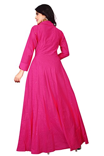 Image of DHRUVI TRENDZ Women's Cotton Regular Fit Kurta