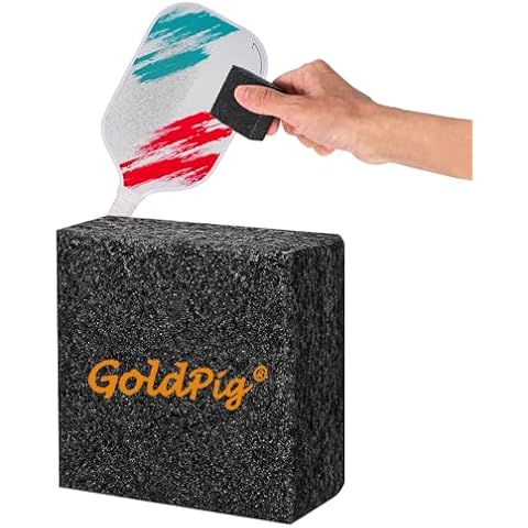 GoldPig 1 Pack Pickleball Paddle Eraser, Best Carbon Fiber Pickle Ball Racket Cleaner, Fast & Easy Rubber Bar to Remove Ball Residue, Dirt, & Minor Scrapes/Scratches Cover