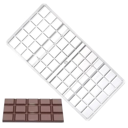 Mihauuke Deep Chocolate Bar Mold | Clear Acrylic Deep Chocolate Candy Bar Mold,Food Grade Dessert Making Supplies Baking Pastry Tools Mould for Mousse, Jelly, Pralines, Truffles, Sweets
