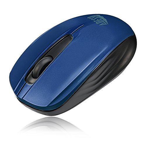 Adesso Imouse S50 Wireless Mini Mouse, 2.4 Ghz Frequency/33 Ft Wireless Range, Left/Right Hand Use, Blue #TOP3