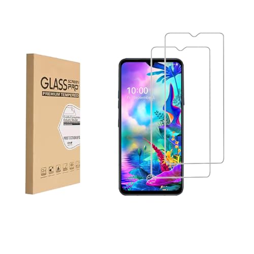 Shunwige [2 PCS] Protector de pantalla de vidrio templado,Diseñado para LG G8X ThinQ,Cristal templado/Resistente a arañazos/Sólo cubre el área de la pantalla