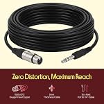 Professional Handheld Dynamic Microphone Kit - Unidirectional Vocal Wired Microphone w/Carry Bag, Metal Mic Stand, Holder/Clip & 16.4ft XLR Audio Cable to 1/4'' Audio Connection