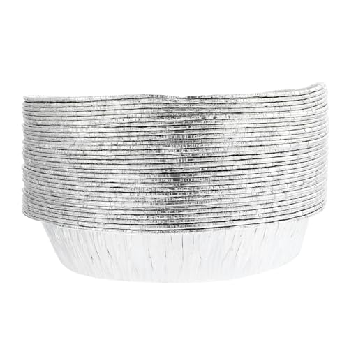 Cabilock 50Pcs Aluminum Foil Bowls Bbq Food Containers for Air Fryer for Takeout Indirect Cooking and Convenient Meal Prep