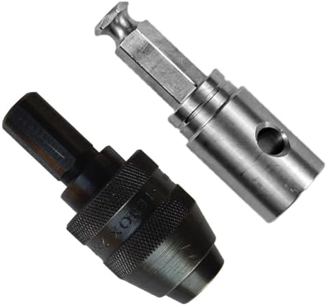 Deep Freeze EZ Ice Auger Drill Adapter - Pistol Bit/K-Drill/Lite-Flite - Electric Drill Auger Adapter - Ice Auger Quick Connect Drill Bit Adapter - Ice Fishing Auger - Cordless Drill Attachments