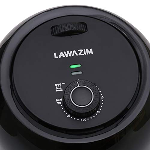 Lawazim Air fryer 2.5L 1000W Electric Hot Air Fryers Oven Oilless Cooker, black, 05-2351-01