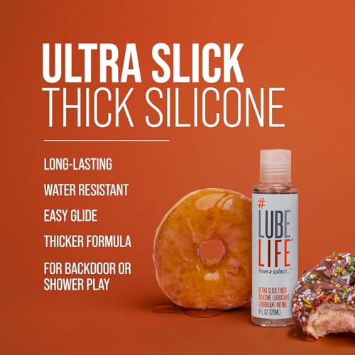 Image of LUBELIFE Ultra Slick Thick Silicone Lube, Personal Lubricant, 4 fl oz | Thick Long-Lasting Glide, For Men Women Couples, Great for Anal and Shower, Silky, Staying Power