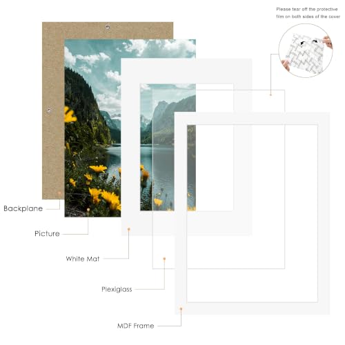 Image of Picrit 16x24 White Picture Frame, Poster Frame for Wall, 3 Pack