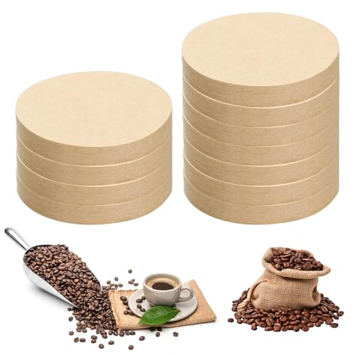 600 Pcs Filtre à Café, 64mm Filtres en Papier Non Blanchi, Filtre a Cafe Papier Rond Naturels Compatibles avec Aeropress Machines à Expresso Accessoires