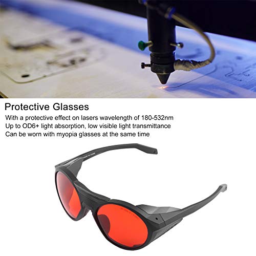 Image of Eye Protection Goggles, Protection Glasses Anti‑Green Protective with Glasses Cloth for Block Infrared Light