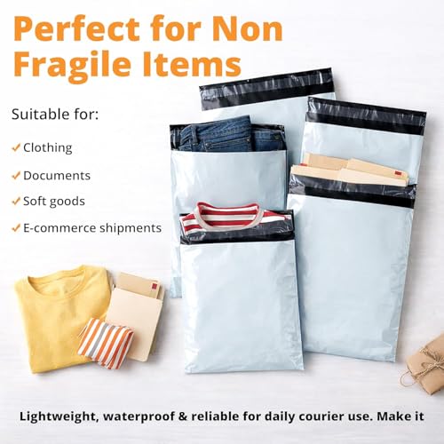 Image of SHAARVI TRADERS Tamper Proof Polybags 8x10 Inch Courier Bags with POD Pack of 100