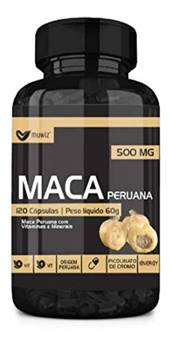 Kit 6 Maca Peruana Com Vitaminas 120 Cápsulas 500mg - Muwiz