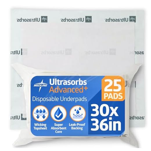 Medline Extrasorbs Drypad Underpads Air Permeable 30 x 36 inches (Pack of 25)