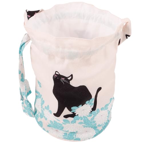 Sac à cordon japonais élégant et pochette ronde portable kimono pour clés