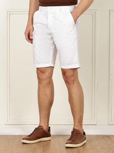 Image of Thomas Scott Men's | Solid | Mid Rise | Light Weight | 100% Cotton | Casual | Chino | Shorts for Men