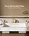 AVSIILE Waterfall Bathroom Faucet 3 Hole, Brushed Gold 8 Inch Widespread Modern 3 Piece Bathroom Sink Faucet, Touch On Lavatory Faucet for Vanity RV Restroom, Curved Spout