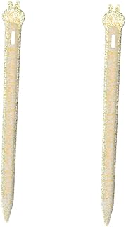 Mikikit Handwriting Pencils 2 pcs Skin Pen for Compatible Non-slip Smooth Cartoon Cover Pencil Silicone Nib Generation Grip and Case Sequins Stylus Sleeve Cover- with Shockproof Drop-proof