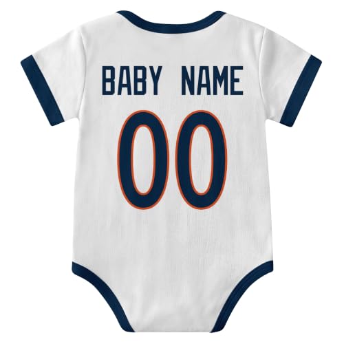 Image of KREDE Baby Clothes Custom Short Sleeves for Baby Boy Gifts | Custom Bodysuit with Number Name Gifts for Baby