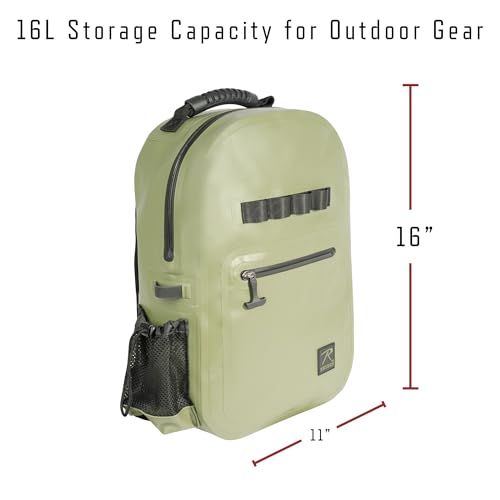 Rothco Waveguard Mochila Impermeable – Bolsa de Almacenaje Seca para Senderismo, Navegación, Kayak, Canoas, Viajes y Playa - Negro miniatura 6
