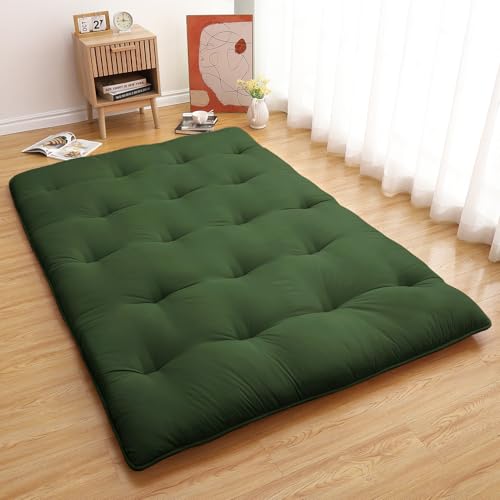 FinerFurnis Japanese Floor Futon Mattress Full Size 80'x54', Thicken Foldable Lazy Floor Bed for...