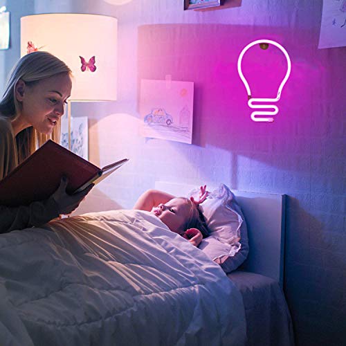 Ampoule néon LED rose à suspendre comme cadeau d'anniversaire idéal