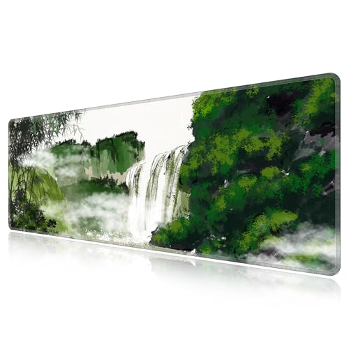 Gaming Mouse Pad XXL LL-COEUR 140x50 Tapis de Bureau Grand Format à Bords Cousus Motif Paysage L