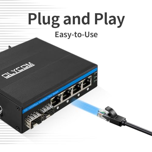 Image of Gigabit Switch 4 Ports Industrial Ethernet Converter DIN-Rail IP40 Rated Network Switch with Mini Size for Security Camera