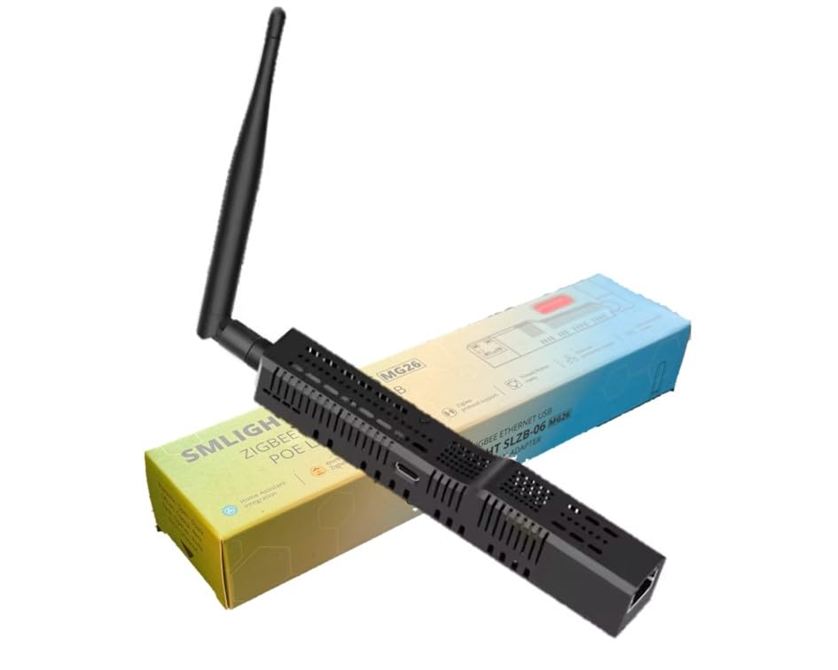 SLZB-06MG26U Zigbee 3.0 Coordinator, EFR32MG26 Ethernet PoE USB Wi-Fi Gateway, Home Assistant, Zigbee2MQTT & ZHA Compatible, Matter-over-Thread Experimental Support