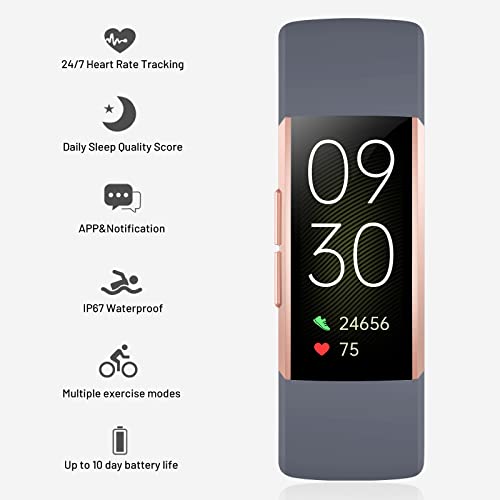 Asmoda Fitness Tracker, Smart Watch With Stopwatch And Pedometer, 1.1" Touchscreen Amoled Display Smartwatch With 25 Sport Modes, Ip67 Waterproof Step Counter For Ios And Android Phone #TOP1