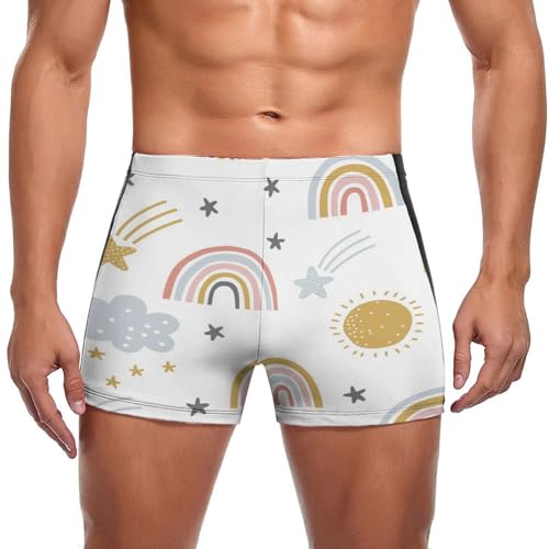 Maillot de bain slip homme arc-en-ciel pour piscine et plage short