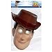 Rubies Toy Story 4 Card Mask – Maschera di cartone con stampa 3D, Woody, Buzz Lightyear, Gabby, Rex, BO Peep, Forky (3300396 – Woody)