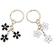 Didiseaon Kawaii Keychain 2pcs Flower Keychain Enameled Creative Flower Keyring Floral Keychain Purse Bag Charms Car Key Pendant Accessories for Women Girls Gifts Woman Wallet