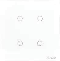 Interruptor Inteligente Zigbee 4 Teclas Botões Touch 4x4 Compativel Tuya Smart Life Alexa e Google Assistent - Novadigital (Branco)