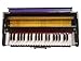 Amilav Collections Folding Harmonium Instrument, 9 Stopper, Rosewood Color, 3 1/2 Octave, Coupler, Indian Musical Instrument