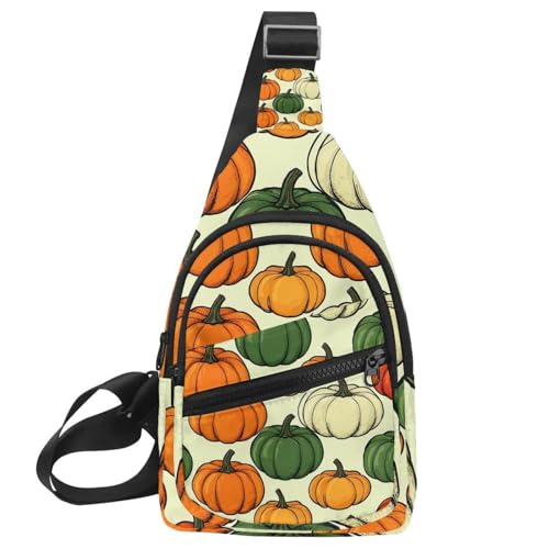 Bolsa de pecho Helloween Pumkins: mochila bandolera ligera unisex