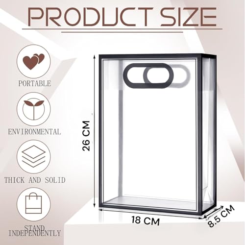 Image of SATYAM KRAFT 6 Pcs Translucent Reusable Multipurpose Gift Bags | Gift for Her /Him, Wedding Return Gifts Baby Shower Anniversary Birthday Hamper Shopping, Party Favors (Small)