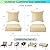 IPYNBAP Outdoor Cushions for Patio Furniture?Outdoor Seat Cushion Set 24 x 24 x 5.75 Inch?Waterproof & Fade Resistant Outdoor Chair Cushions?Deep Patio Chair Cushion with Removable Cover?Beige