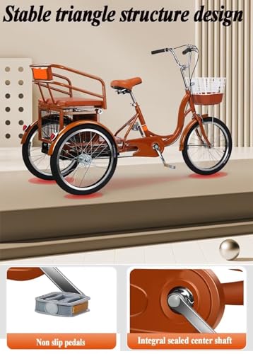 Triciclo con asiento trasero, 3 ruedas, para adultos miniatura 5