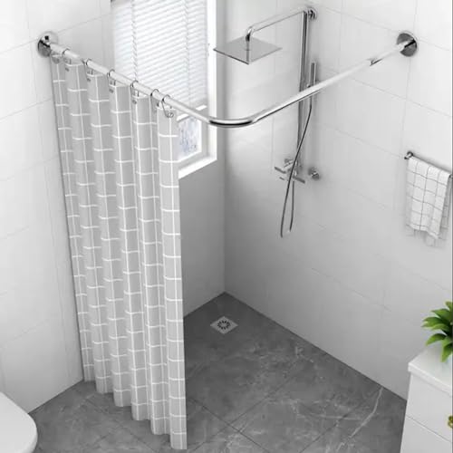 Opiniones de Cortinero para Baño en Escuadra Walmart de esta semana. 46 Barra de Baño para Cortina, 110-140cm Barra de Cortina de Ducha en Forma de L de Acero Inoxidable Ajustable, para Esquina para Ventana, Baño, Armario, Separador de Habitaciones,...