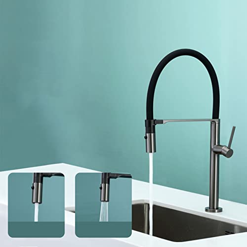 Robinet de cuisine noir douchette haute qualité design - 3