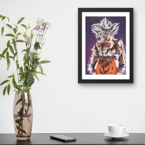 Image of CRAFT QUEST Dragon ball Z Anime Poster Laminated Posters Framed Painting For Anime Naruto Fans Wall Decor, Home Decor with Matte Black Frame (14 Inchs x 10 Inchs)