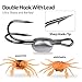 Saltwater Lures, 6PCS Soft 3D Simulated Crab Bait Crab Lure with Sharp Double Hook, 5.1 Inch Waterproof Saltwater Bait for River, Stream, Lake