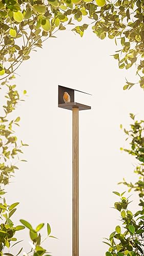 Alberts 355104 Bird Feeder Slanted Roof, Steel Bird Feeder in Various Trendy Colours - Image 3
