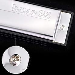 KIRANDIE Harmonica 24 Trous en Laiton Roseaux Blues Harp Bouche Organ Clé C ABS Peigne Bois Instruments de Musique… - Les Beatles, Paul McCartney, John Lennon, RIngo Starr, George Harrison KIRANDIE Harmonica 24 Trous en Laiton Roseaux Blues Harp Bouche Organ Clé C ABS Peigne Bois Instruments de Musique… – Image 2