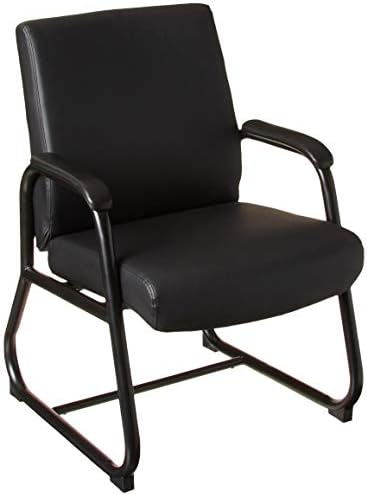 Boss Office Products Heavy Duty Caressoft Guest Chair in Black