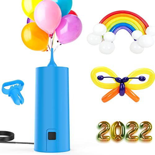 Mecids Balloon Pump Electric Air Pump For Balloons Portable Balloon Inflators Machine For Balloon Arch Kit, Letter Balloon, Animal 260 Balloons For Birthday Parties Special Events With Balloon Knotter #TOP3